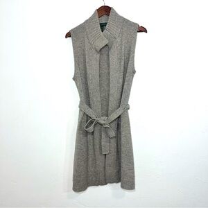Lauren Ralph Lauren Wool Cashmere Mid length Cardigan Sweater Size Large